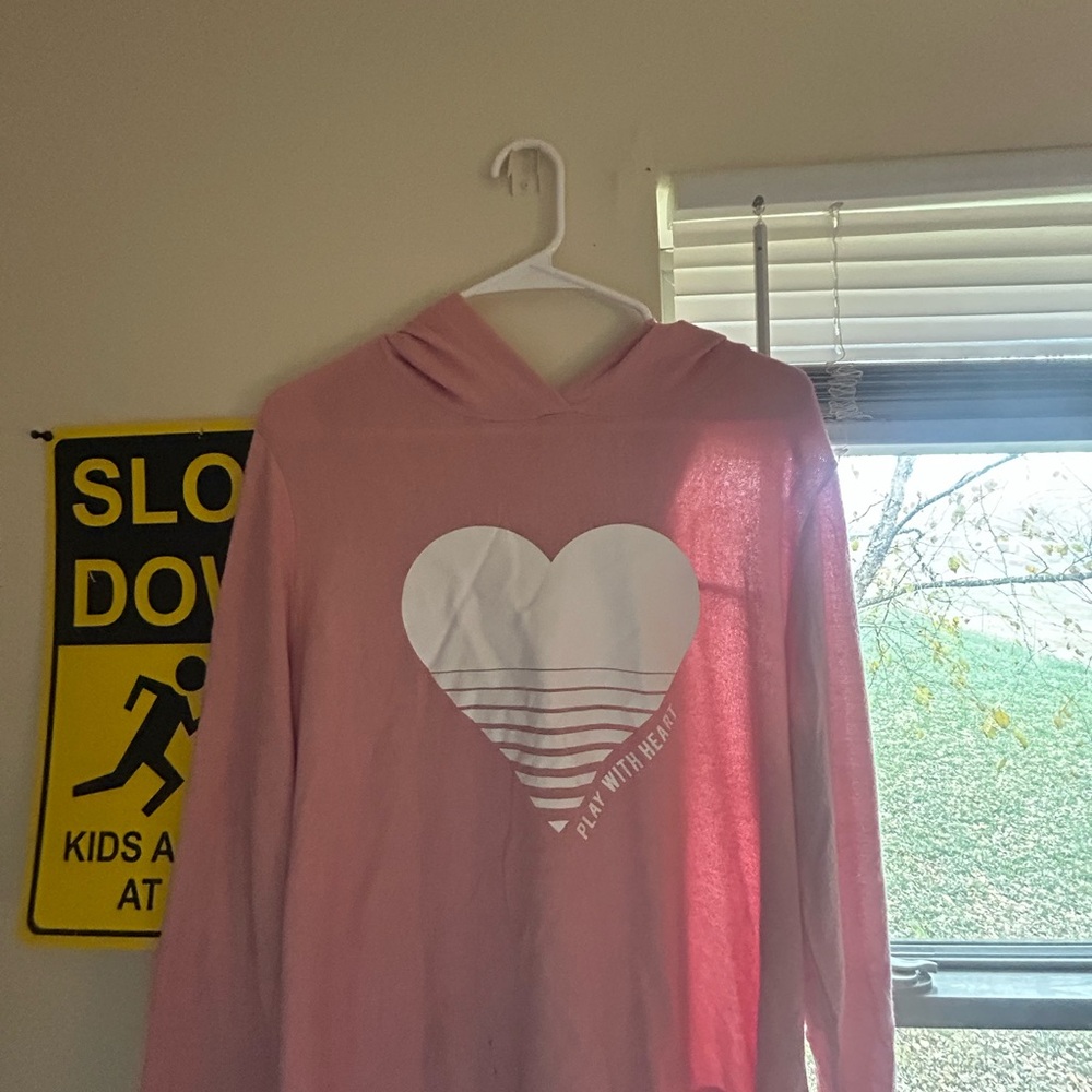 Pink Hoodie with Heart Design